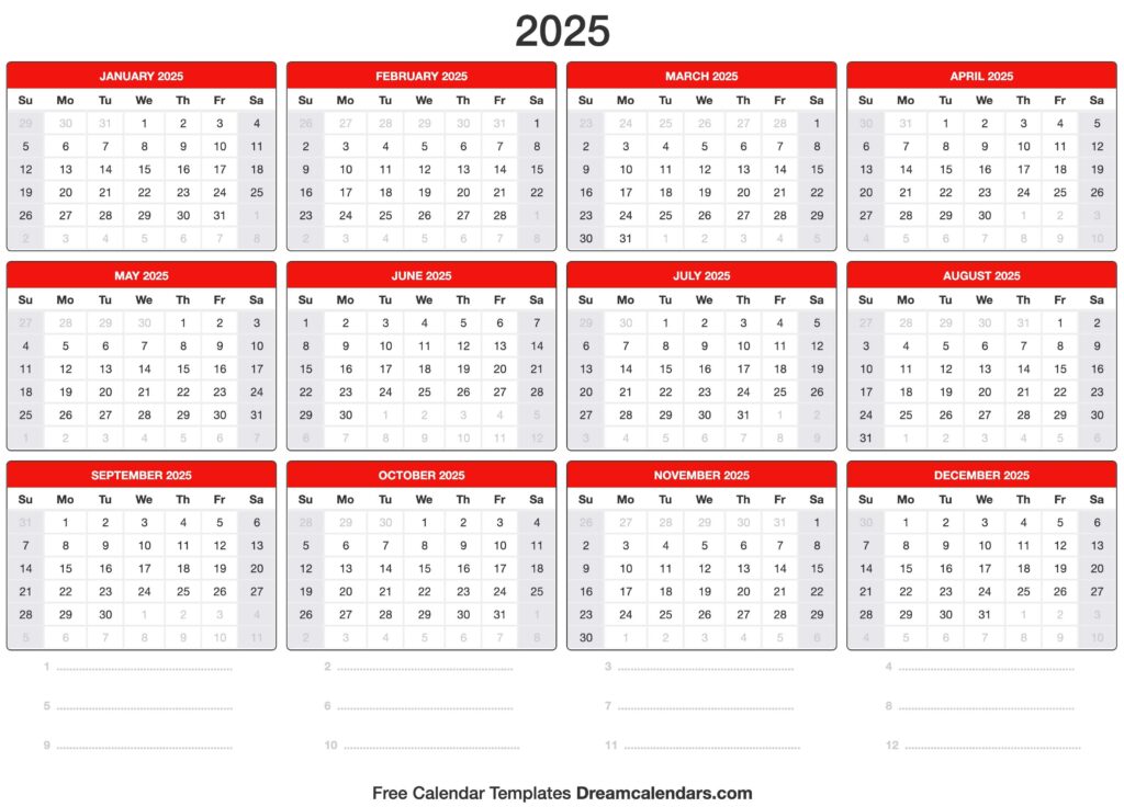 2025 Blank Calendar Template A Comprehensive Guide For Planning And 