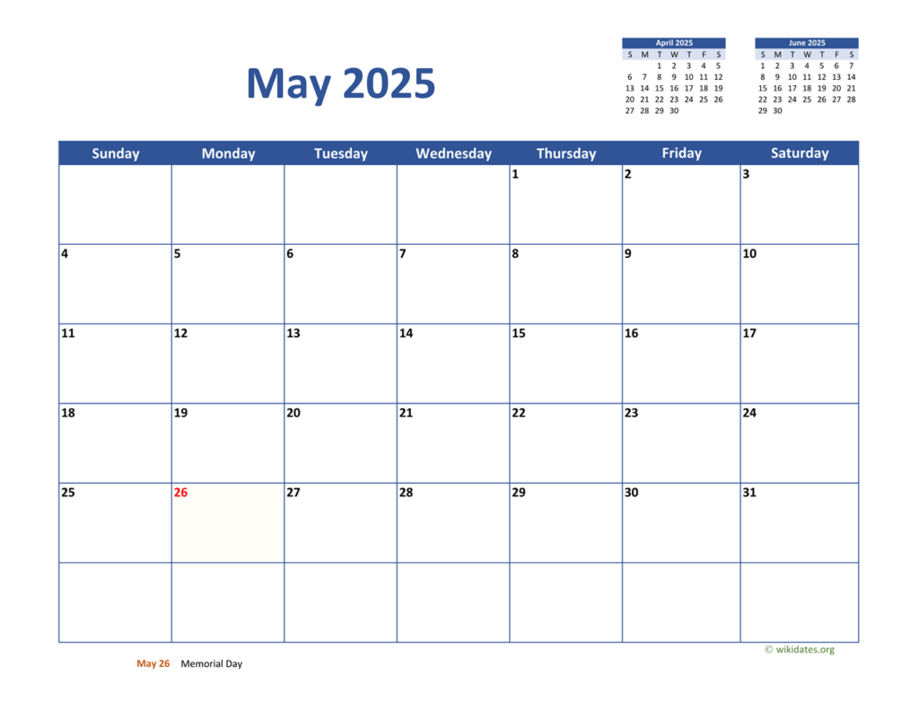 2025 Calendar For May Amy D Garr