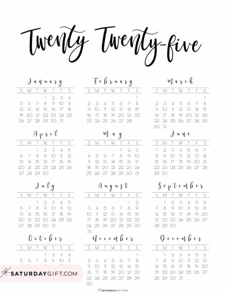 2025 Calendar Free Printable Cute Innovative Outstanding Superior 