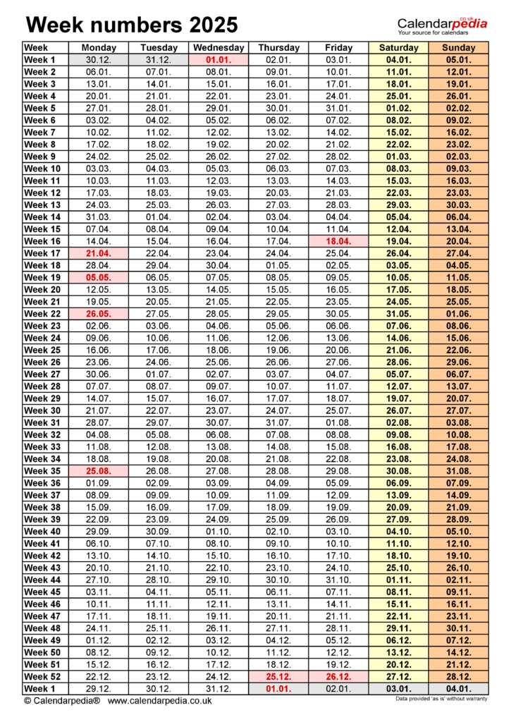 2025 Week Numbers A Comprehensive Guide John D Hylton