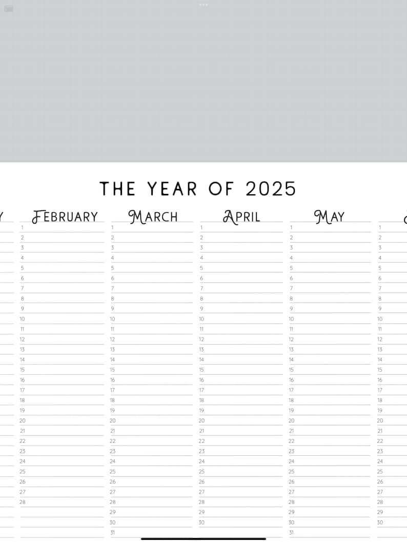 2025 Year At A Glance A Comprehensive Calendar For Planning And