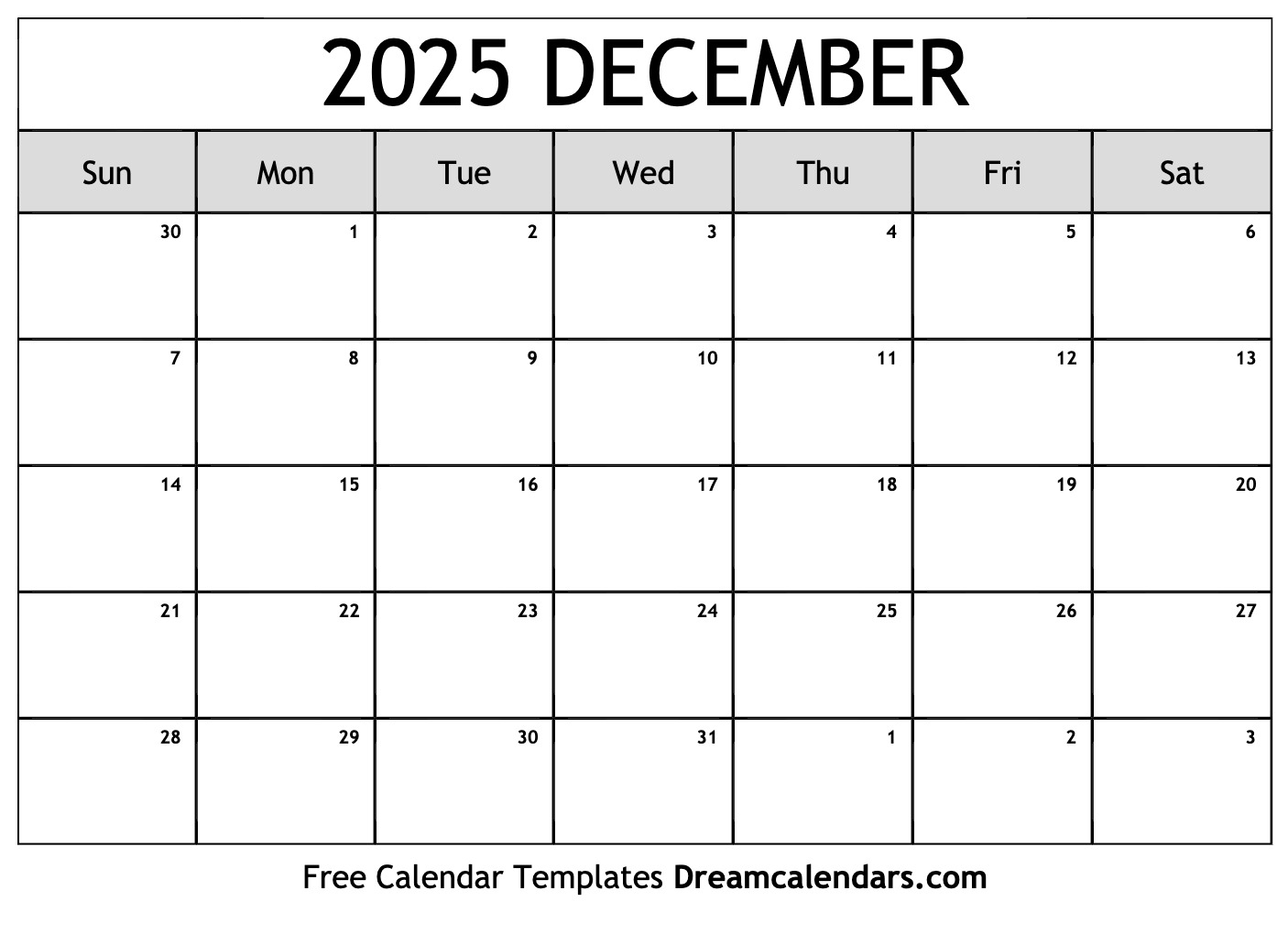 Blank 2025 Calendar Printable Free October Lily Salma