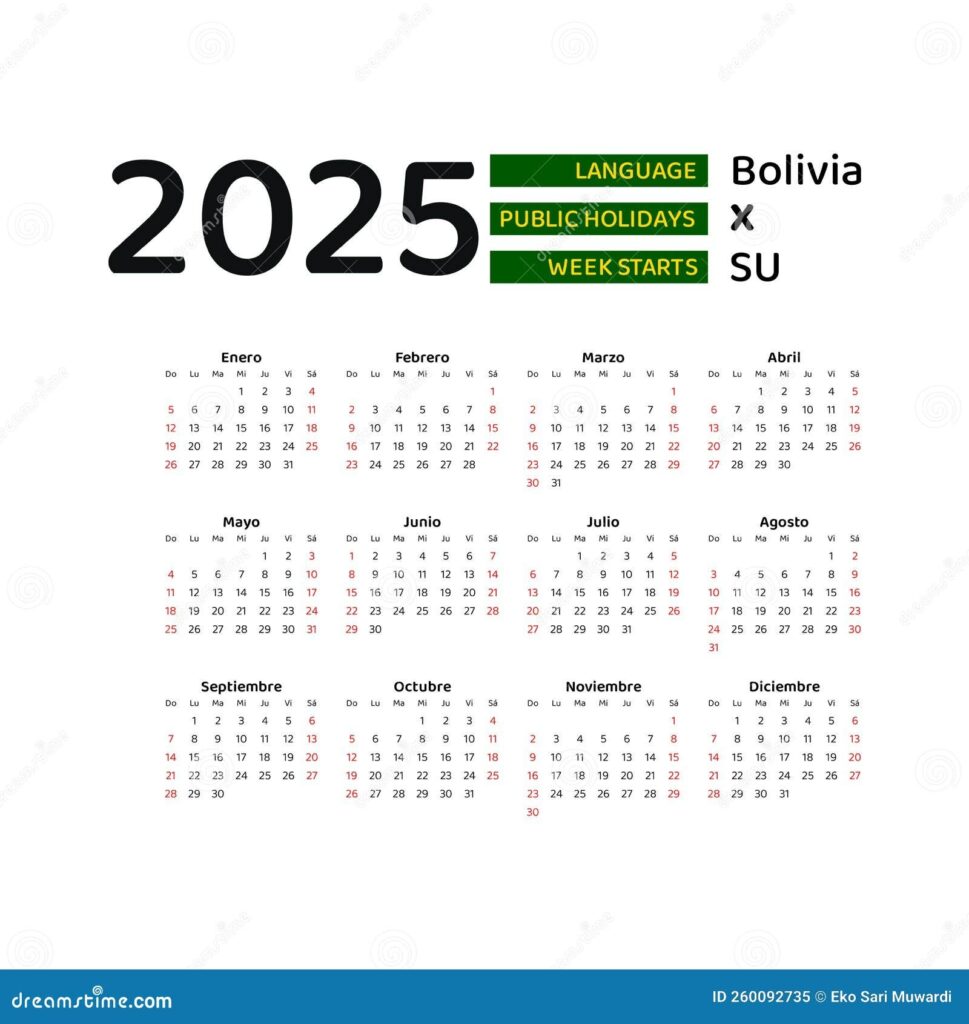 Calendario 2025 Bolivia Con Feriados Calendar 2025 August Month