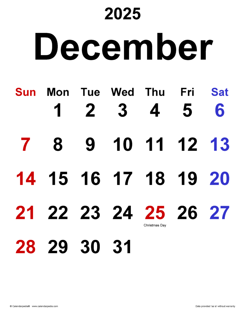 December 2025 January 2025 February 2025 Calendar Template Lindy Saudra