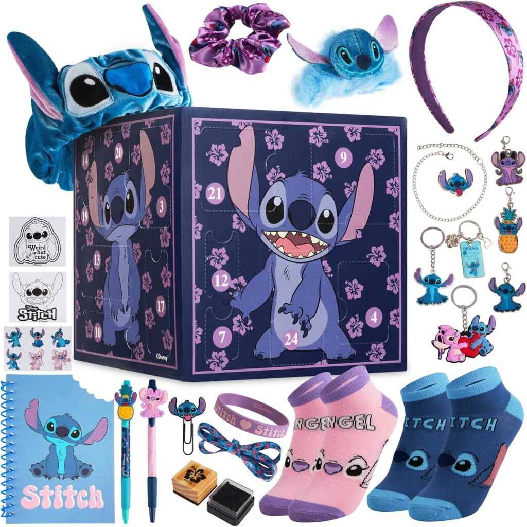 Disney Stitch Advent Calendar 2024 For Kids And Teenagers Stationery 