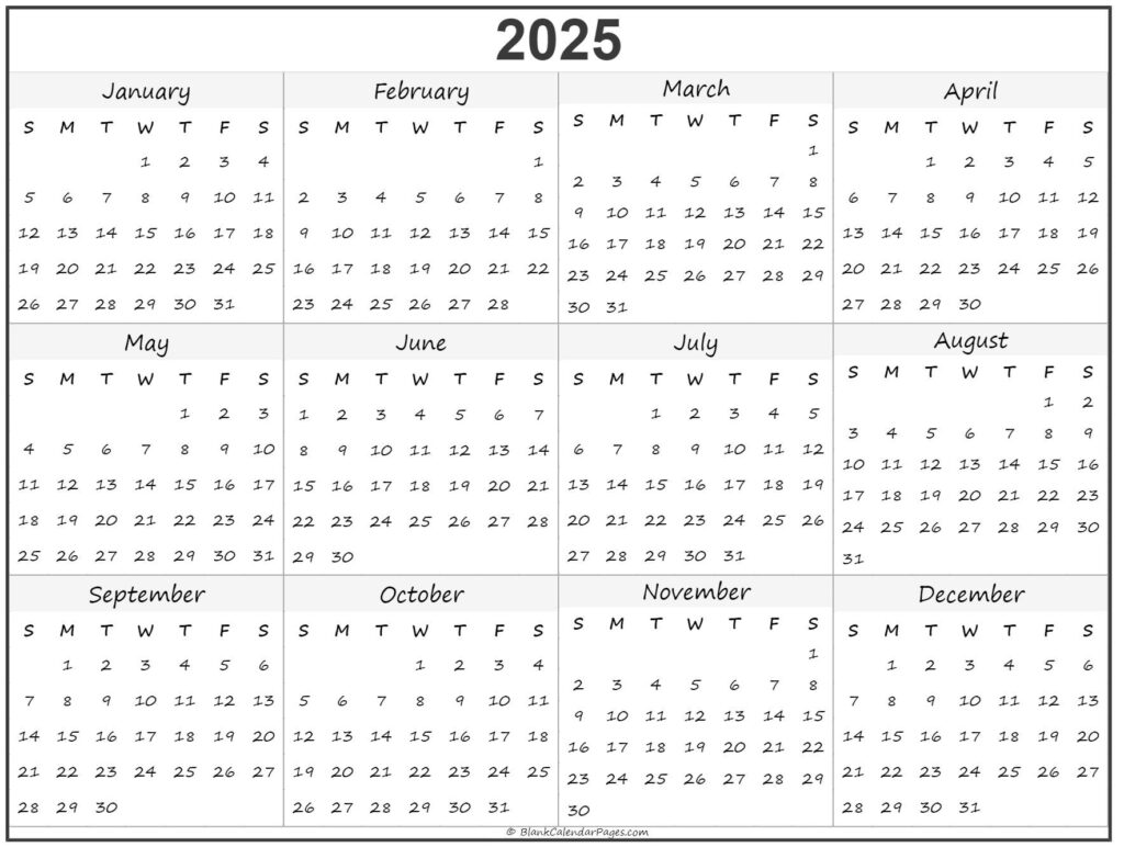 Free 2025 Year Calendar To Print Logan Ayman