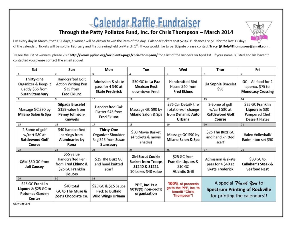 Free Lottery Calendar Fundraiser Template Calendar Template 2024 2025