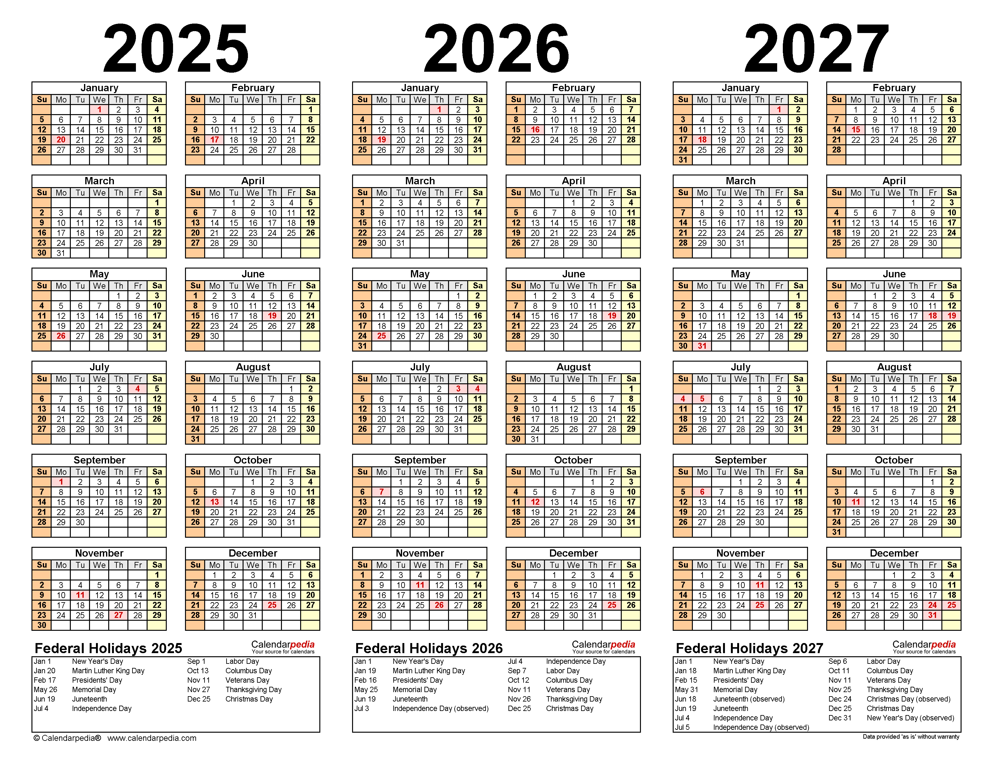 Free Printable Calendars For 2025 2026 And 2027 Calendar 2025