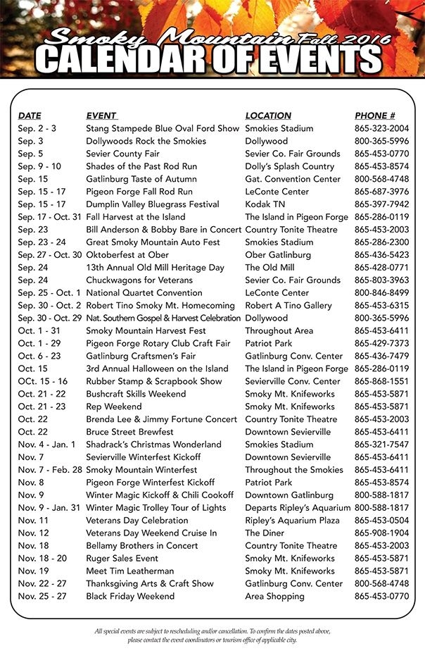 Gatlinburg Event Calendar 2025 Hana Kylila