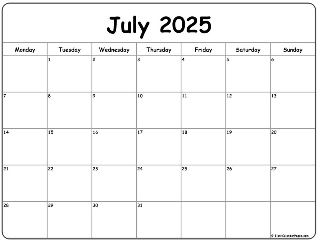 Images Calendar July 2025 Ibby Norina