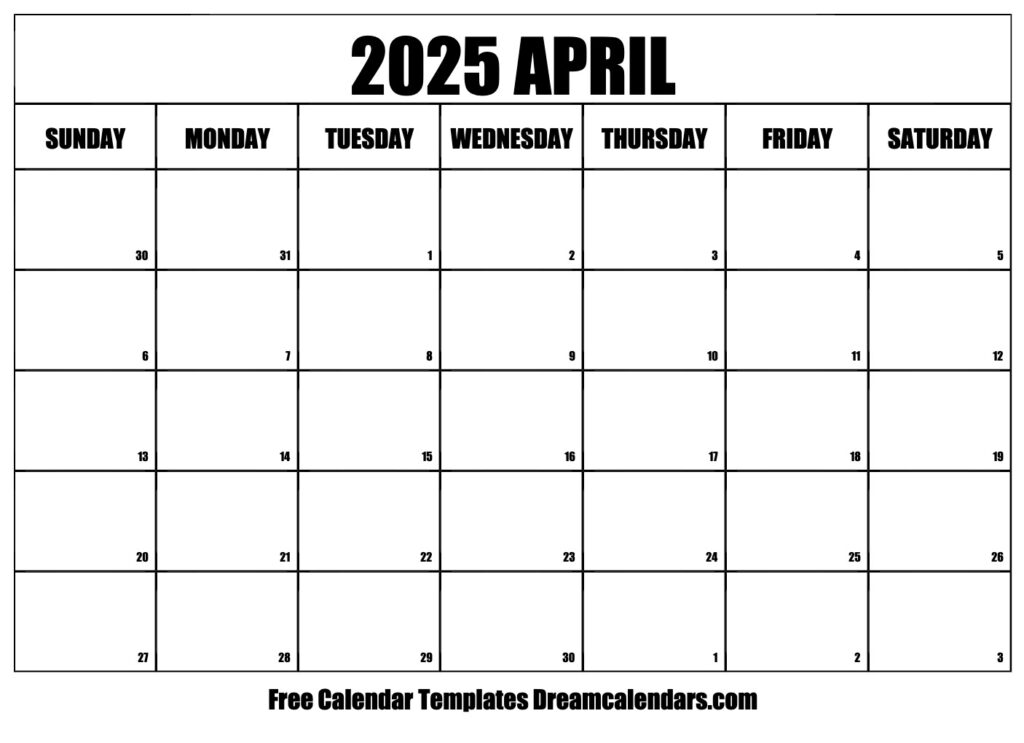 January 2025 To April 2025 Calendar 2025 Free Download Adora Horatia