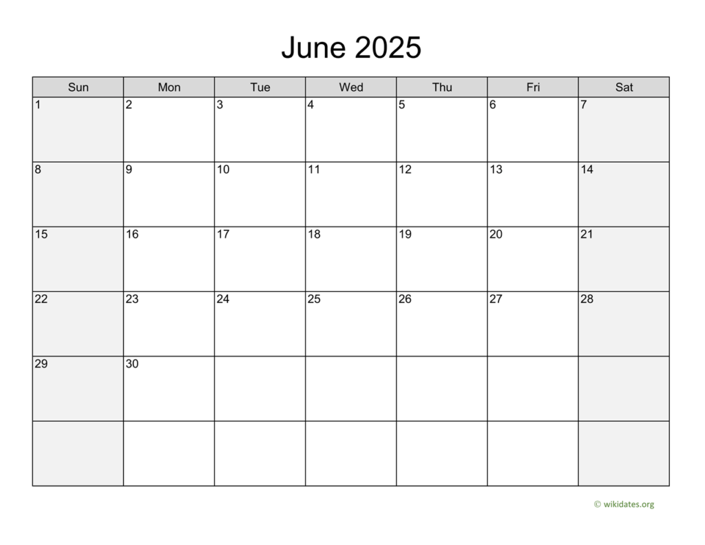 June 2025 Calendar Pedia Lisa M Harger