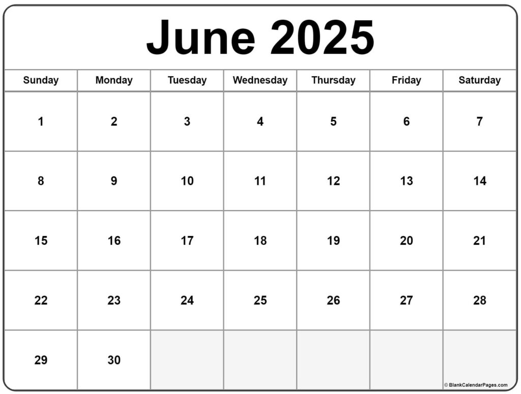 June 2025 Calendar Printable Word Calendar 2025 August Month