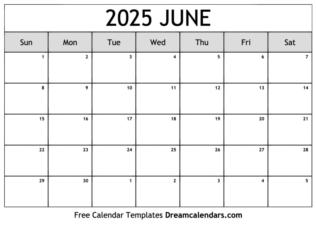 June 2025 Calendar To Print Bianca Skye