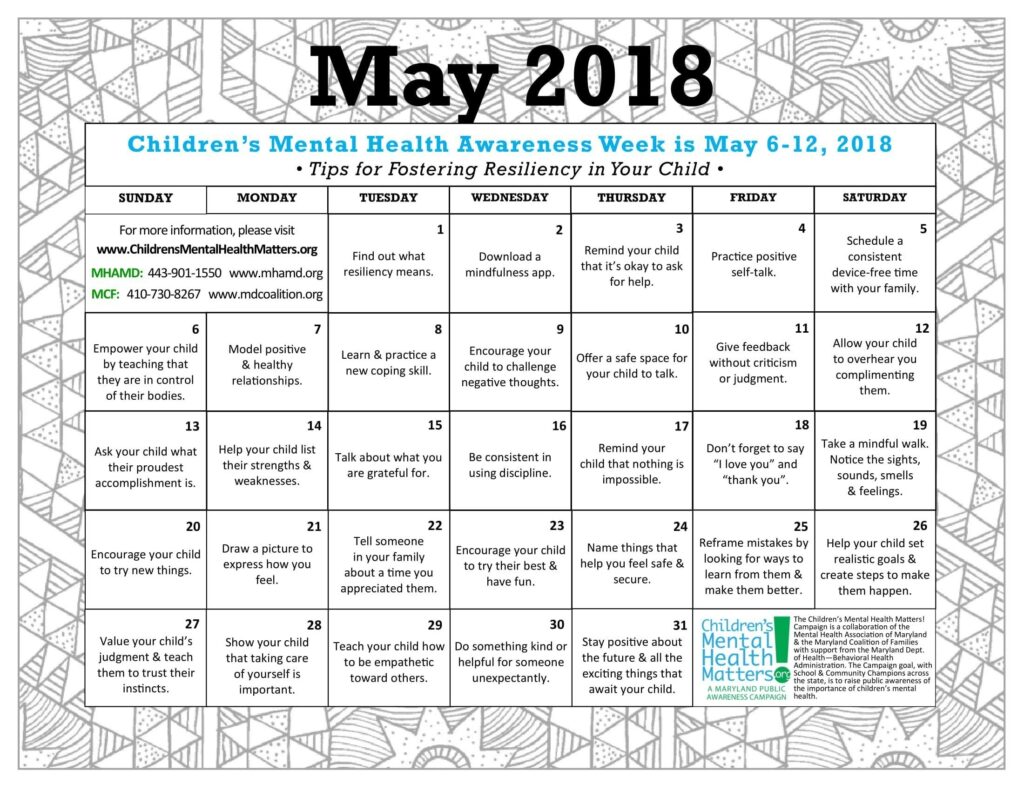 Mental Health 2025 Calendar Floria Gusella