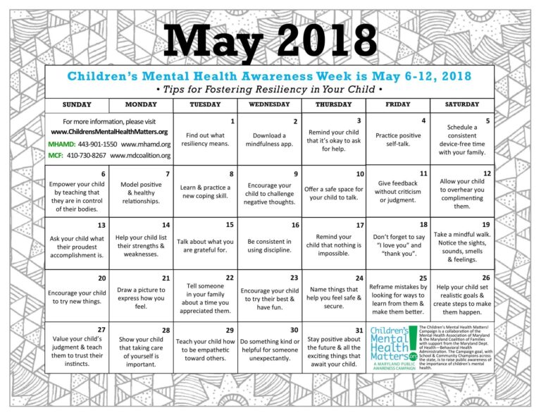 Mental Health 2025 Calendar Floria Gusella