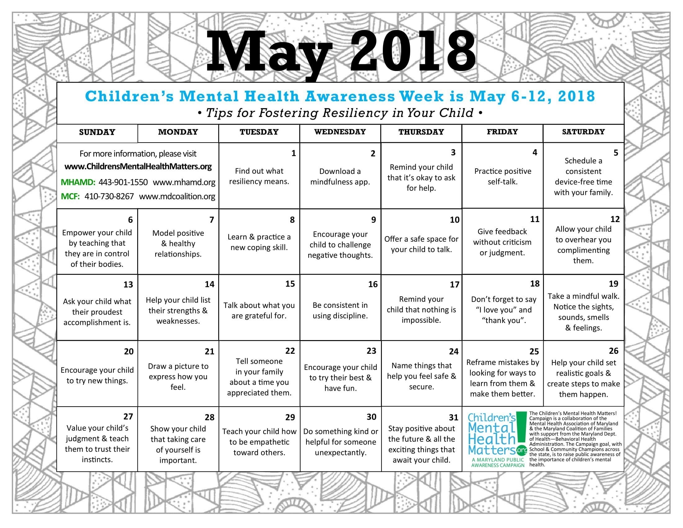 Mental Health 2025 Calendar Floria Gusella