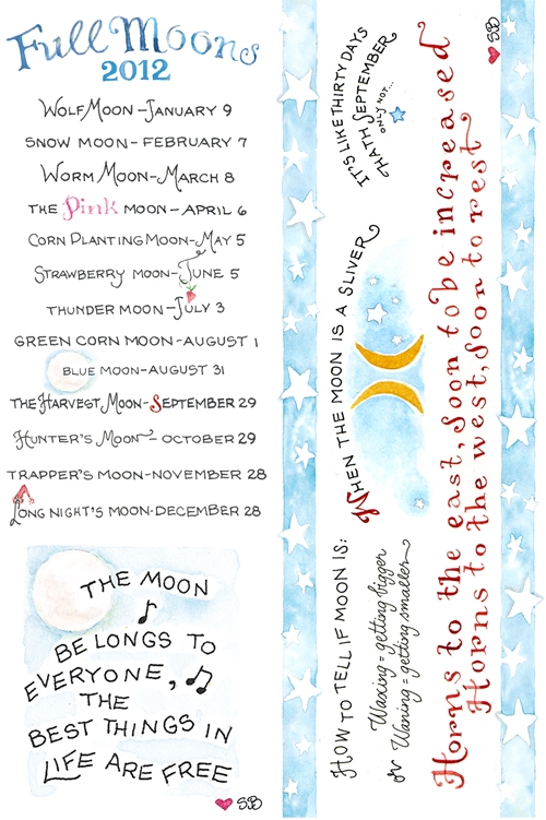 Moons Bookmark Susan Branch Blog