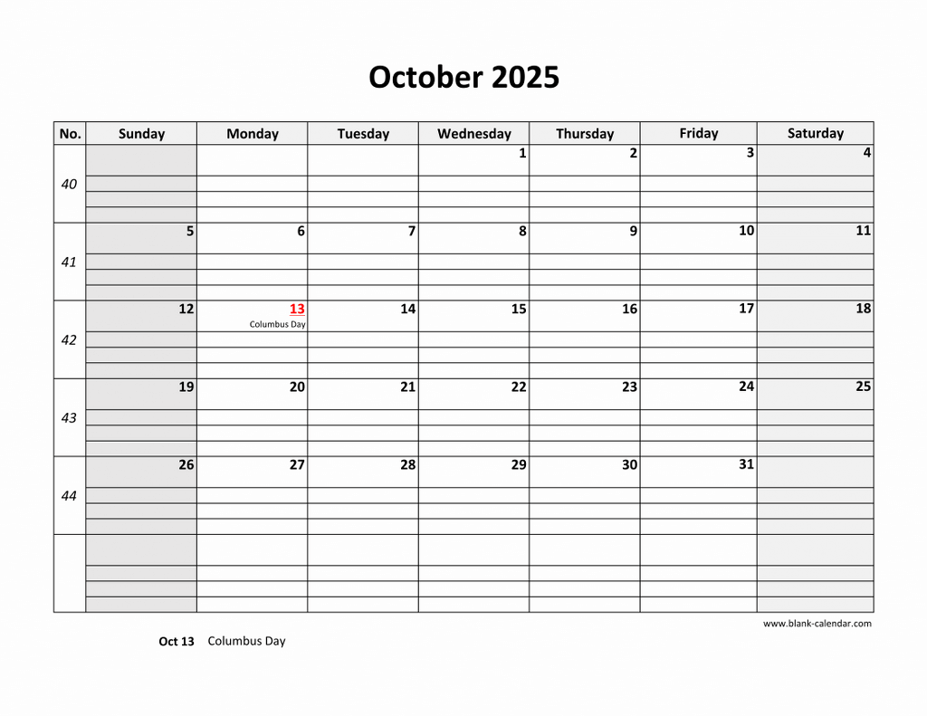 Printable October 2025 Calendar With Notes Roze Wenona