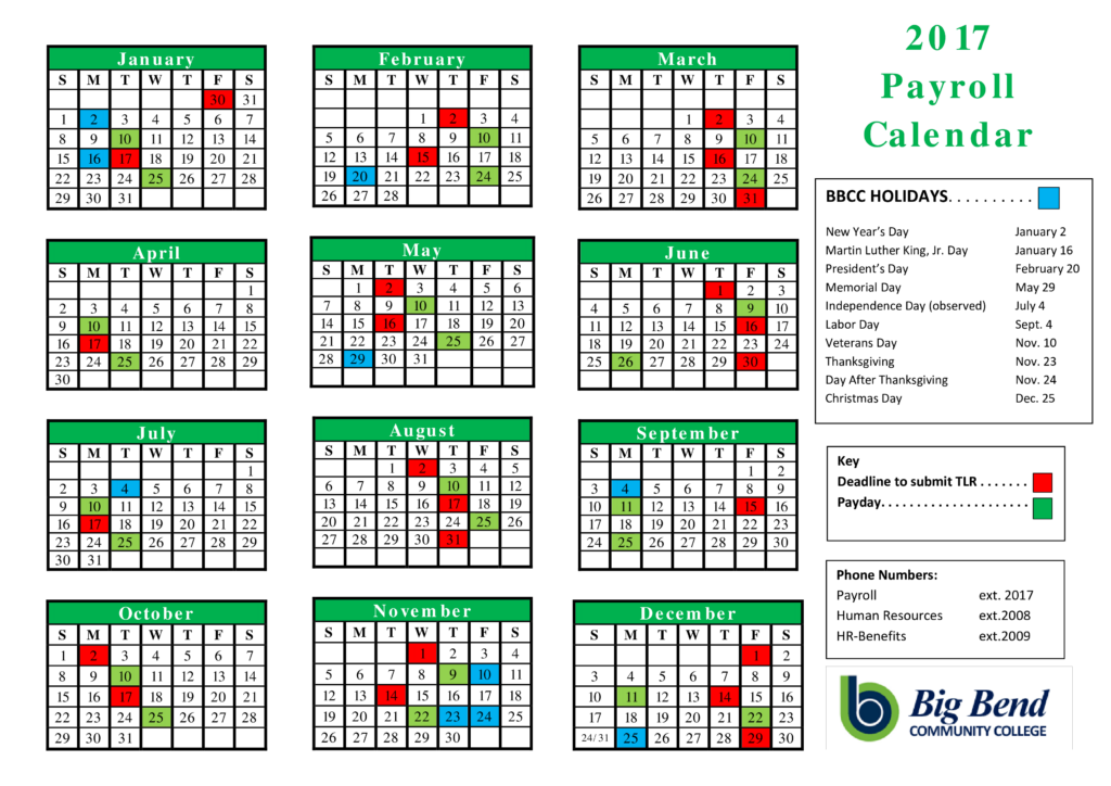 Printable Payroll Calendar Template Free Printable Templates