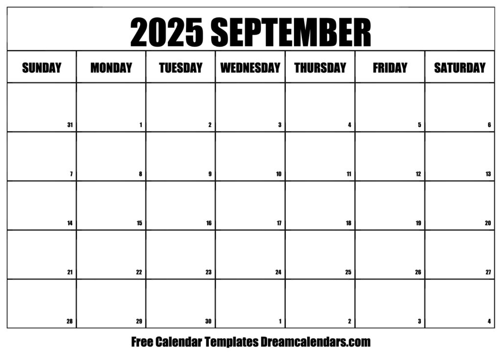 September 2025 Monthly Calendar Printable With Holidays Isabel Quinn