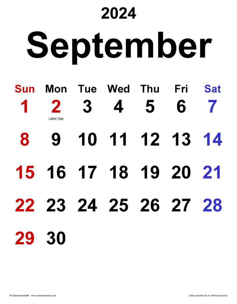 September Calendar 2025 Template 2025 Cristian Jayden