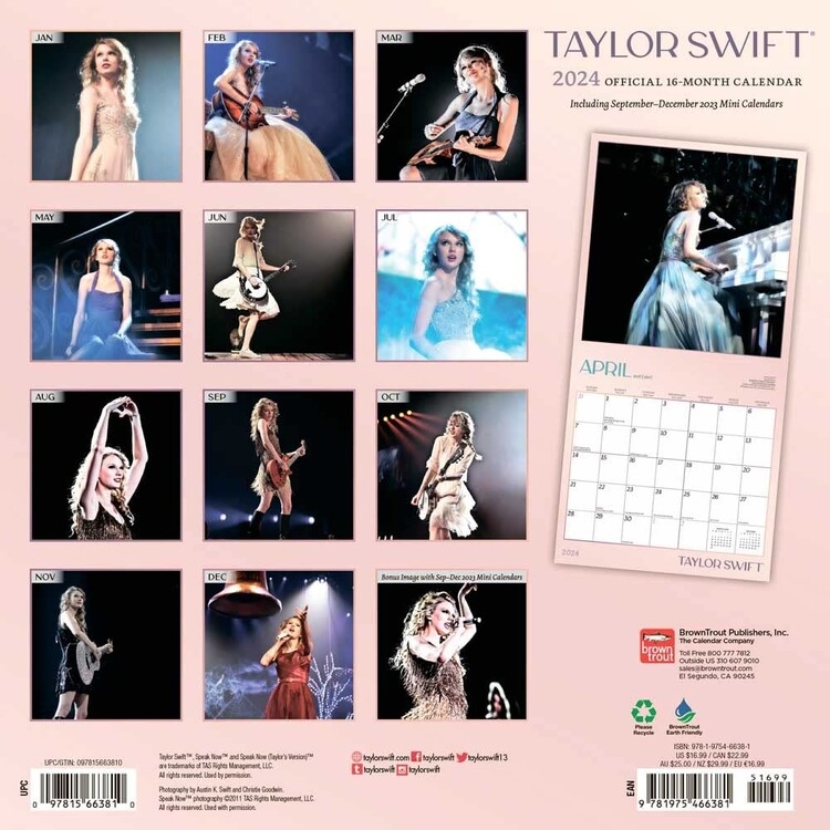 Taylor Swift 2024 Calendar Ilse Rebeca