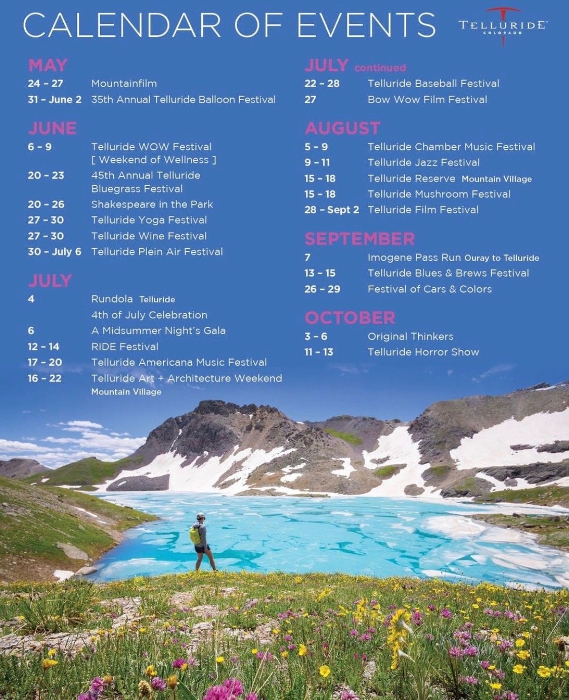 Telluride Festival Calendar