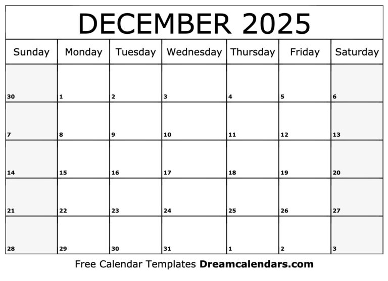 Word Calendar December 2025 Floria Gusella