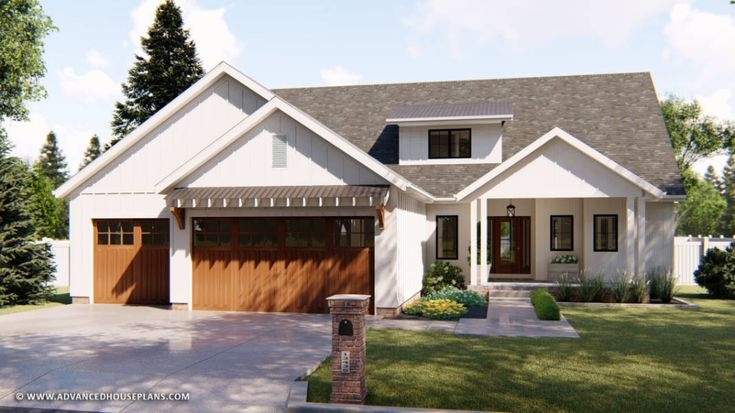 1 5 Story Modern Farmhouse Plan Hutchins Modern Farmhouse Plans 