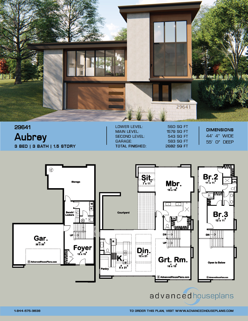 1 5 Story Modern House Plan Aubrey Artofit