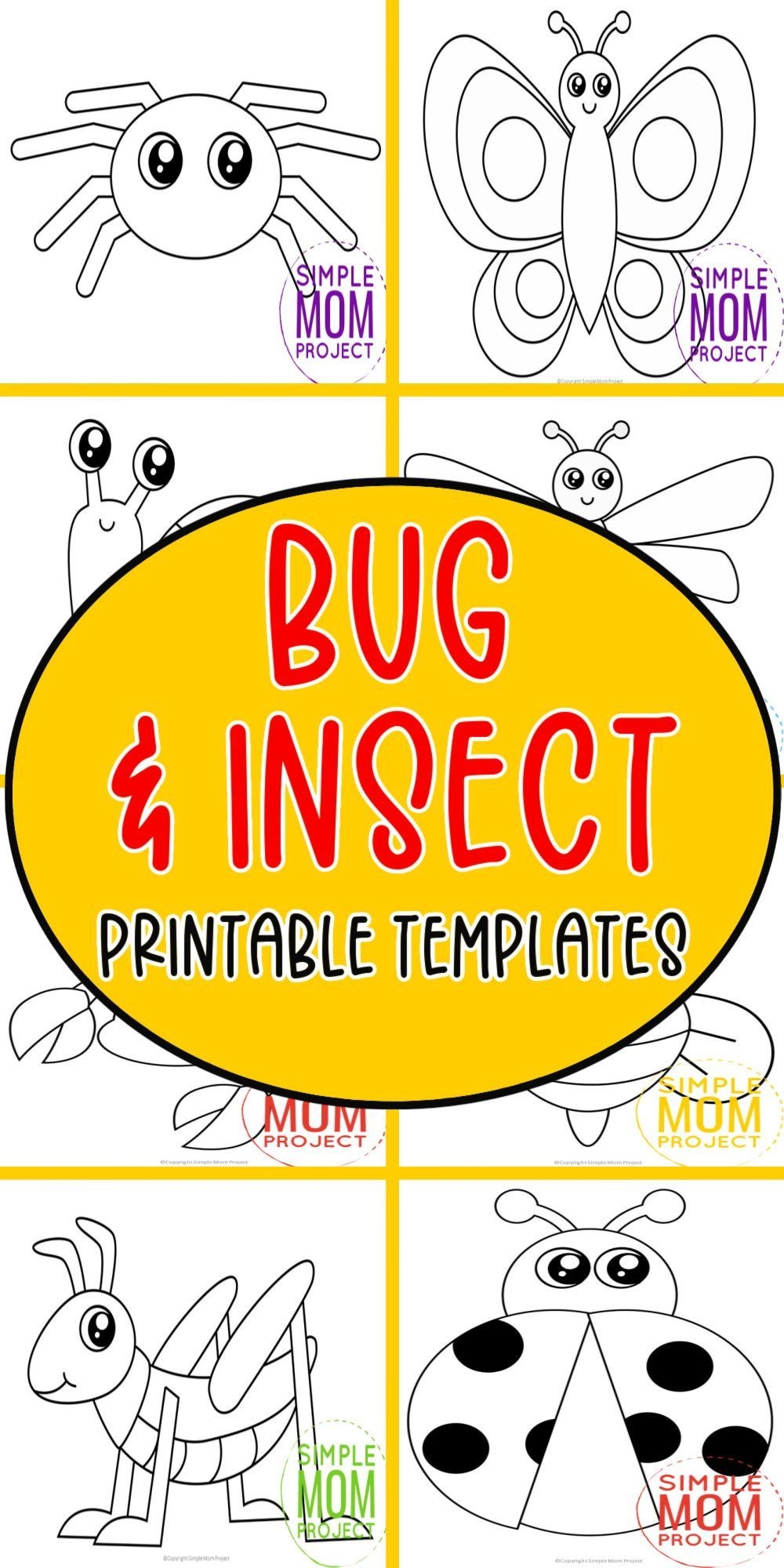 11 Bug And Insect Template Instant Printables Bugs And Insects 