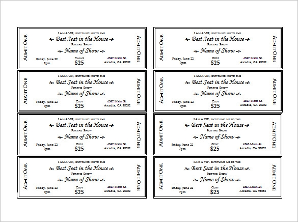 113 Ticket Templates Word Excel PDF PSD EPS Free Premium 113 Ticket Templates Word Excel PDF PSD EPS Free Premium