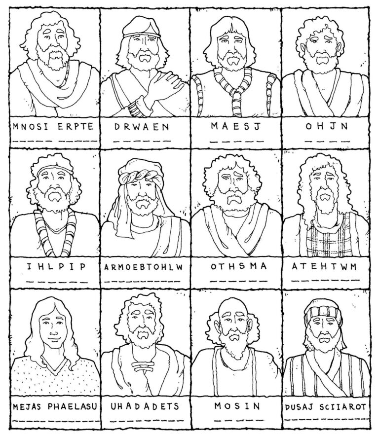 12 Disciples Activity Sheets