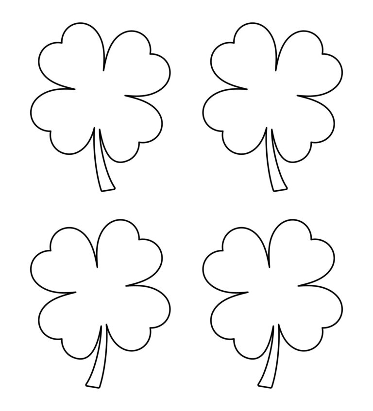 12 Free Printable Shamrock And Four Leaf Clover Templ Vrogue co