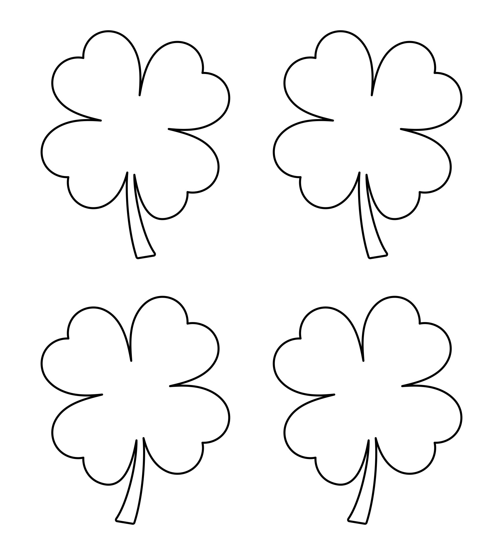 12 Free Printable Shamrock And Four Leaf Clover Templ Vrogue co