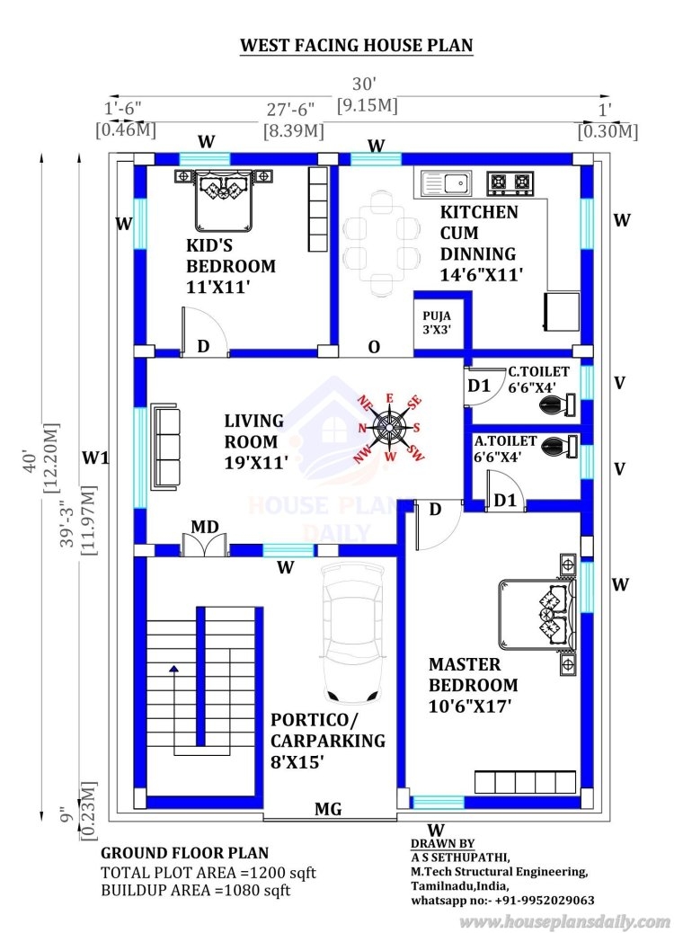 1200 Sq Ft Floor Plan 2 Bedroom Floor Plan 2Bedroom House Building 