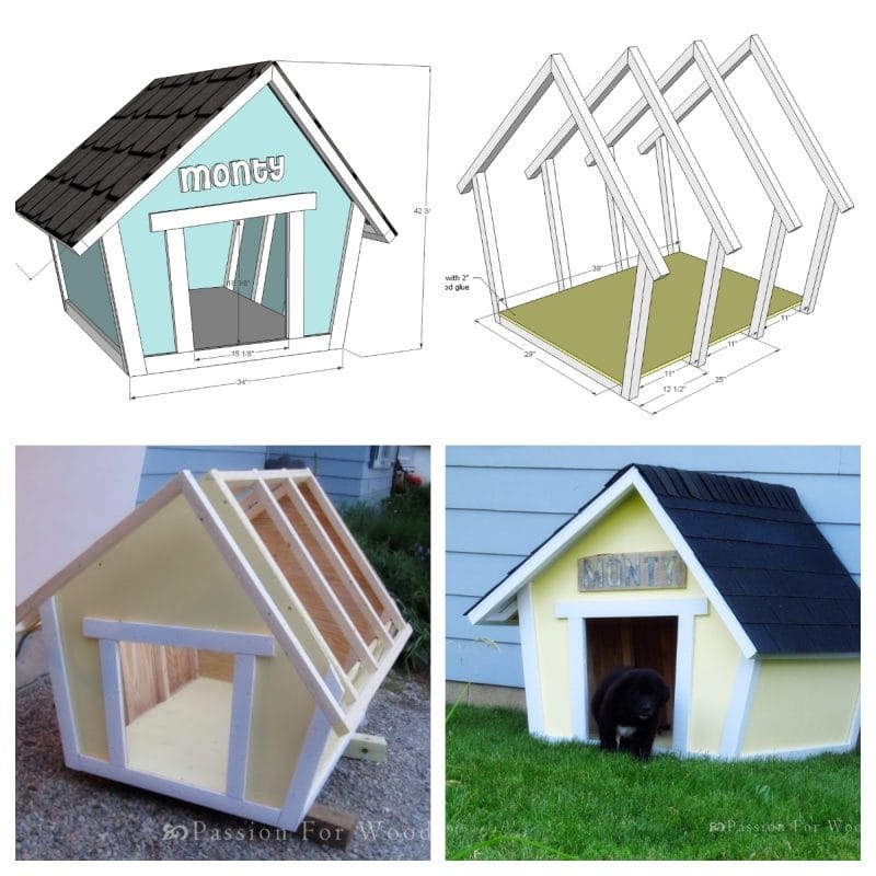 14 DIY Dog Houses How To Build A Dog House Plans Blueprints