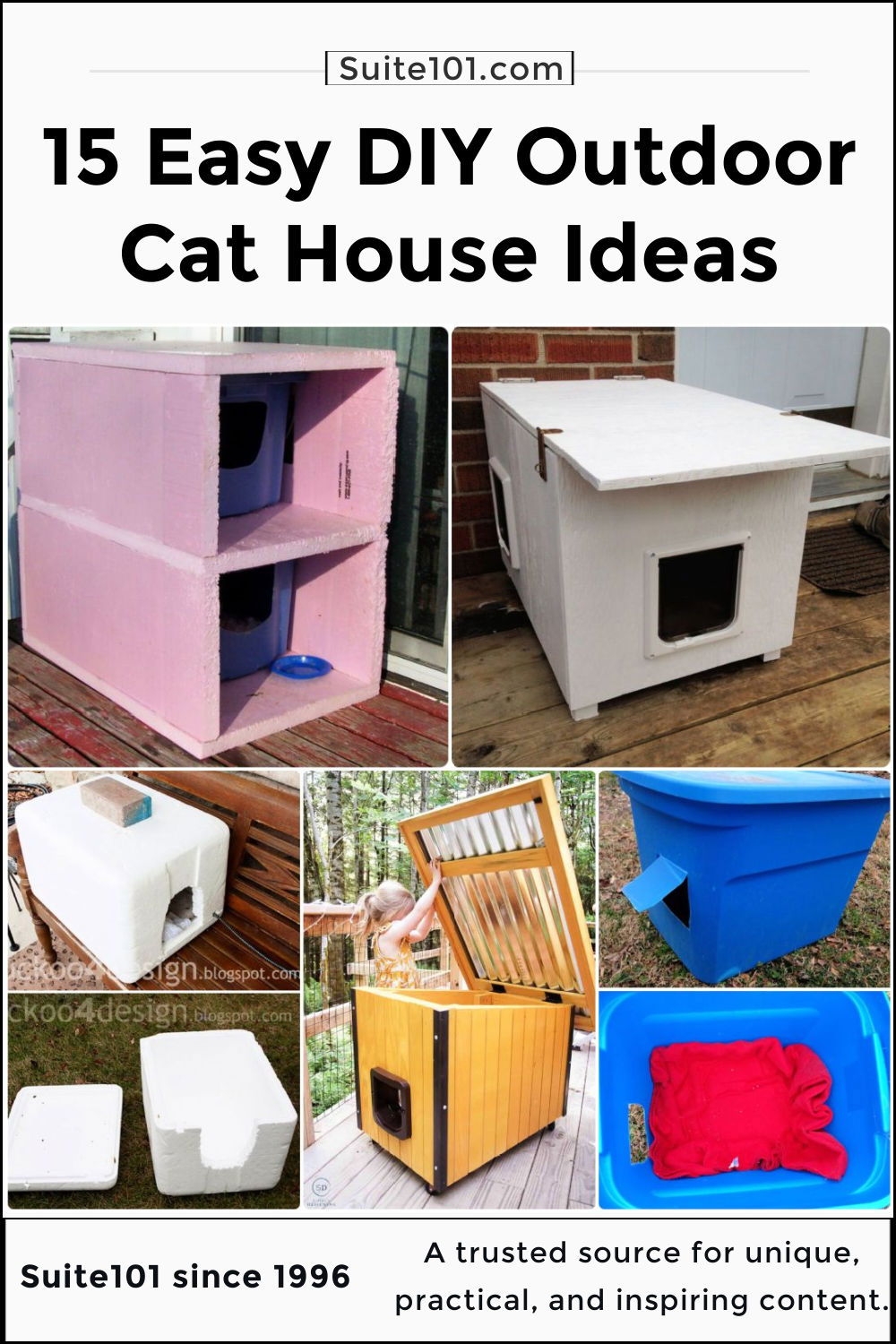 15 DIY Outdoor Cat House Plans For Feline Shelter