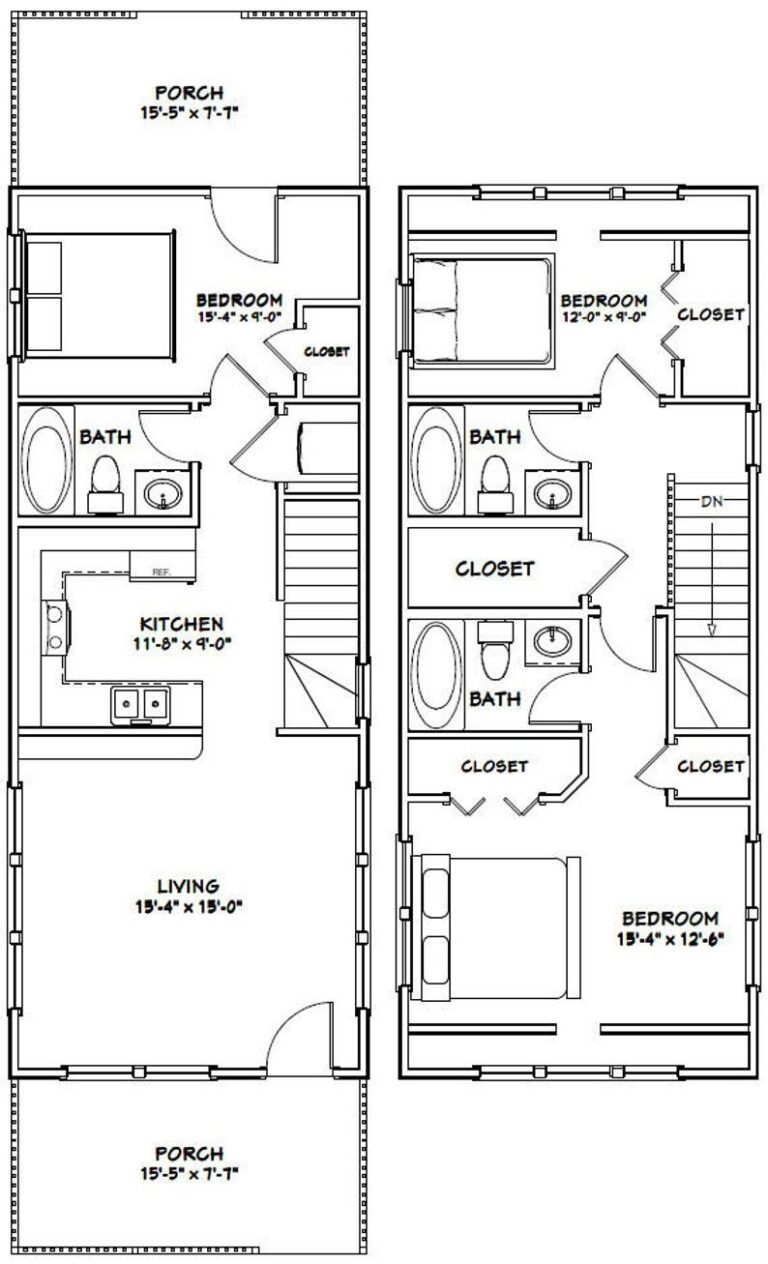 16x40 House 1 193 Sq Ft PDF Floor Plan Instant Download Model 1C Etsy 