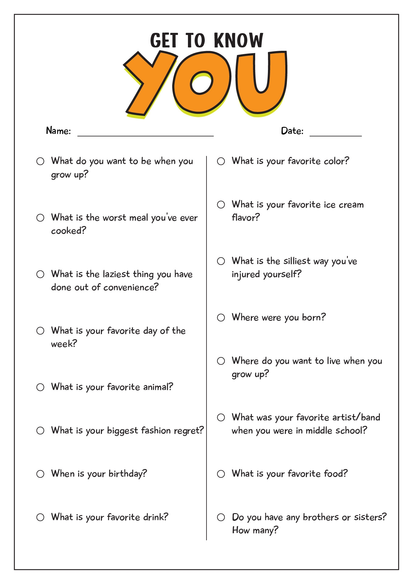 17 Best Images Of Printable Getting To Know You Worksheets Student 17 Best Images Of Printable Getting To Know You Worksheets Student