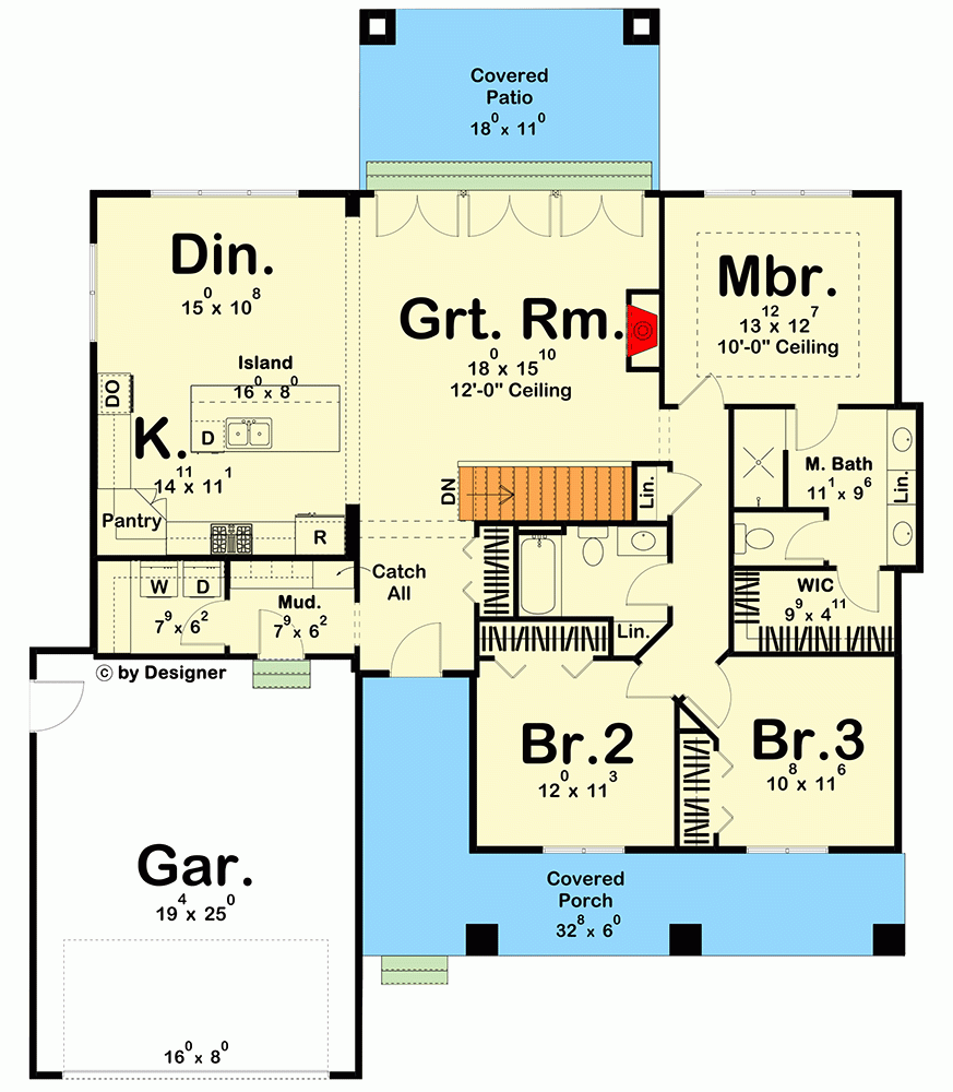 1700 Sq Ft Modern Farmhouse Plan With 3 Bedrooms 623115DJ 