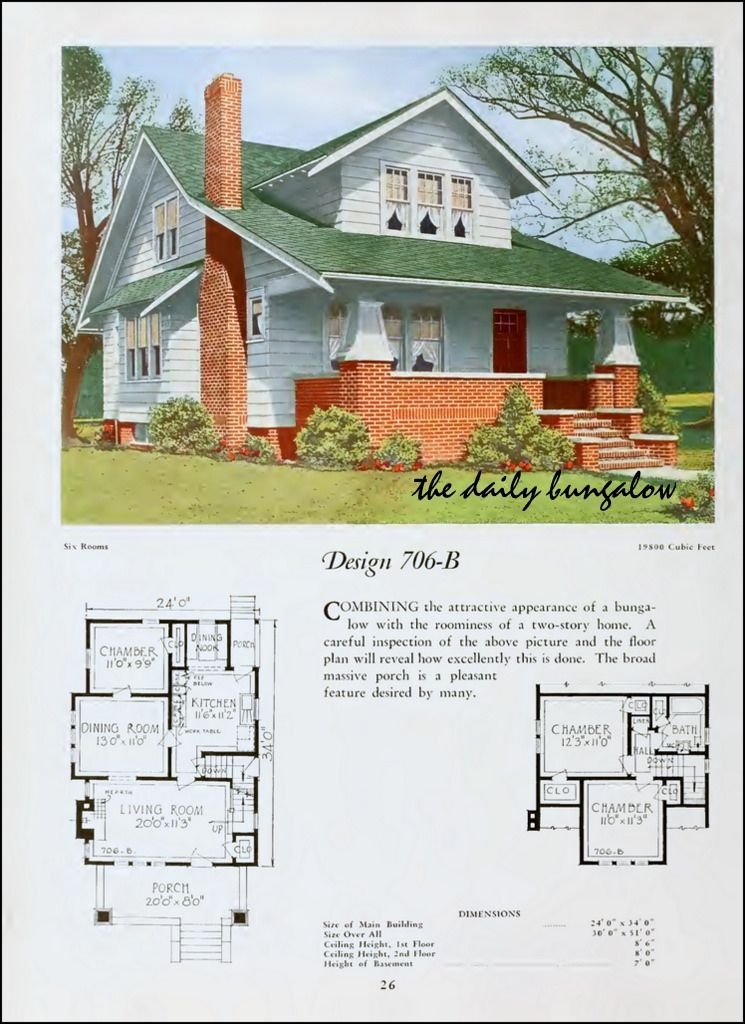 1920s Craftsman Bungalow House Plans
