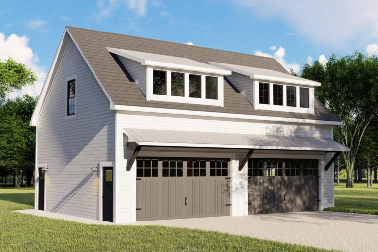 2 Car Detached Garage Plan With Garage Apartment Above 135017GRA 