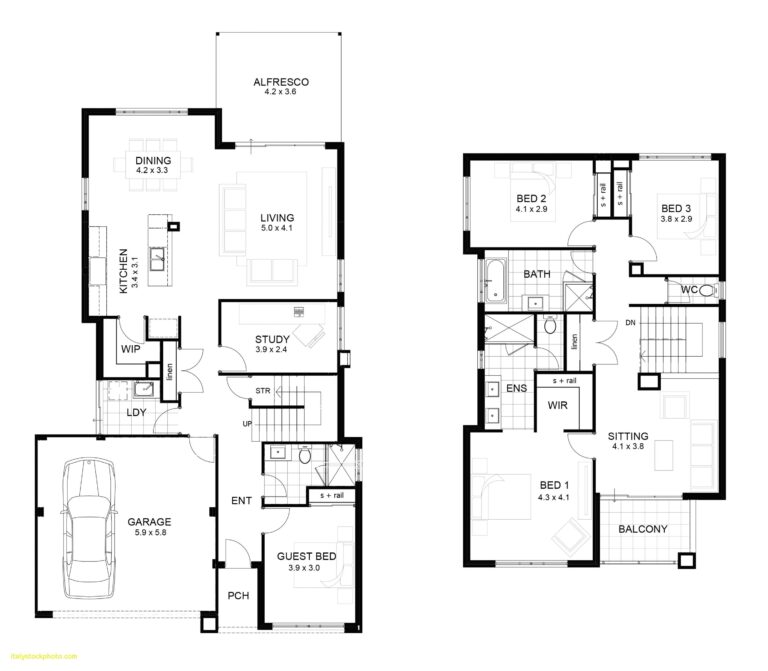 2 Story House Floor Plans With Measurements