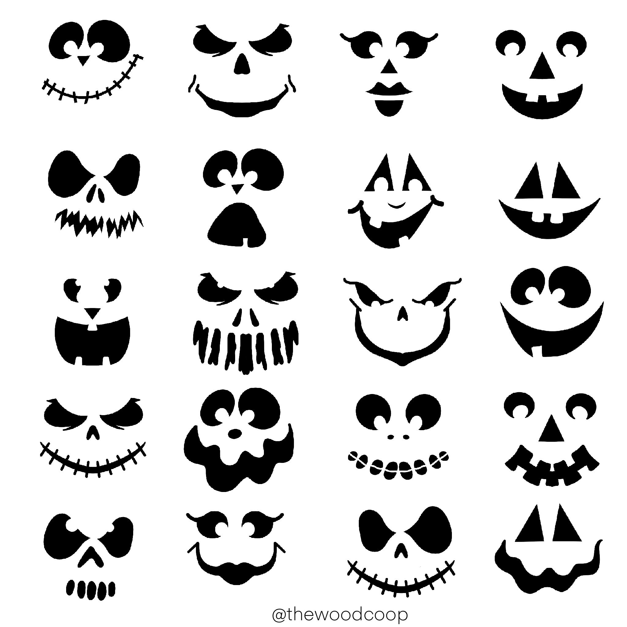 20 Page Jack O Lantern Templates Or These Could Be Used As A Cute 