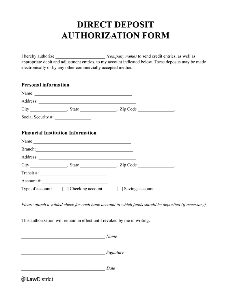 2023 Direct Deposit Form Printable Forms Free Online 2023 Direct Deposit Form Printable Forms Free Online