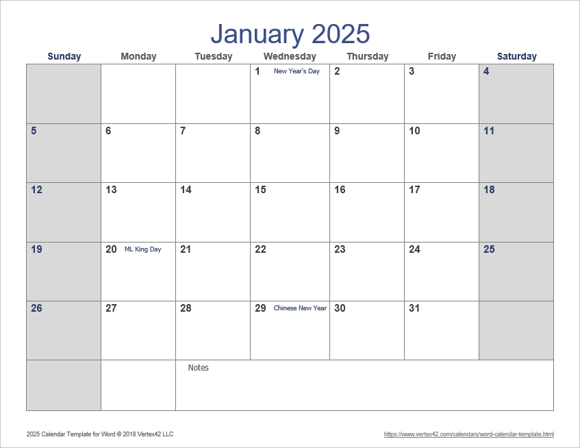 2025 Monthly Calendar Template Word Download File Laila Monroe