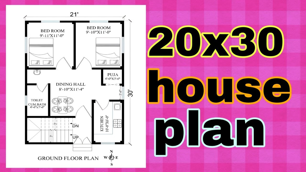 20x30 House Design 600 Sqft House Plan 20x30 West Facing House Plan 