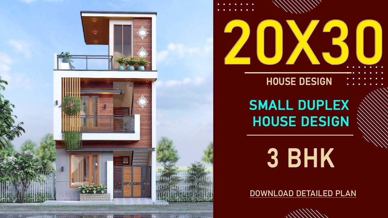 20x30 House Plan 600 Square Feet 3 BHK 20 30 House Design 3D 